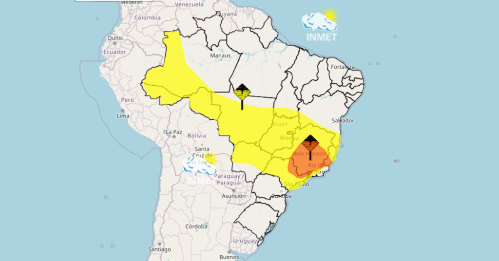 Inmet emite alerta de perigo de chuvas intensas para as regiões do Vale do Rio Doce e Vale do Aço | Vales de Minas Gerais